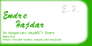 endre hajdar business card